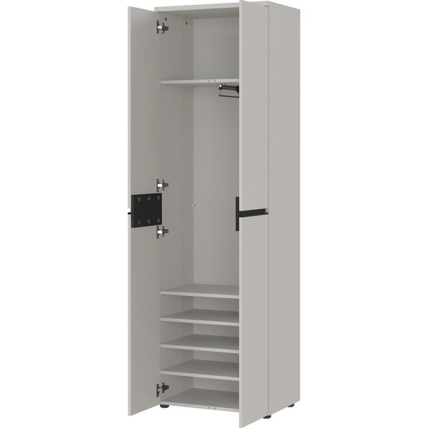 Pelēks drēbju skapis 59x198 cm Bastia – Germania-image-2