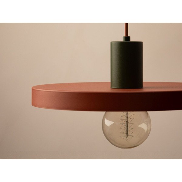 Ķieģeļu sarkana metāla piekaramā lampa ø 30 cm Ori – Micadoni -image-1