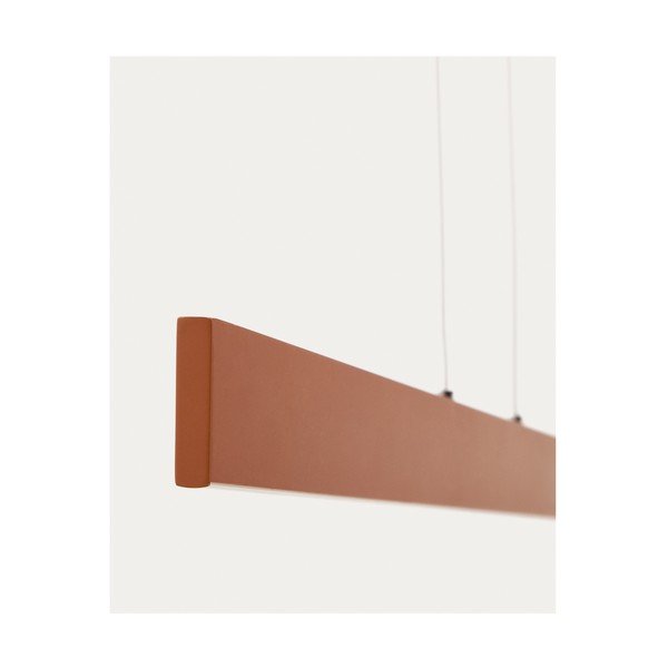 Terakotas oranža LED piekaramā lampa ar metāla abažūru Boadella – Kave Home-image-3