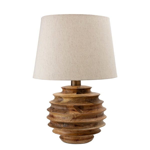 Tumša dabīga toņa galda lampa ar auduma abažūru (augstums 54 cm) Svale – Bloomingville