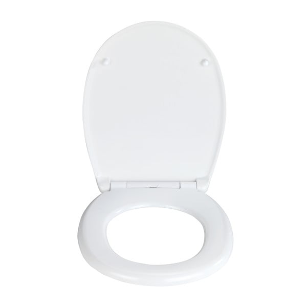 Balts nerūsējošā tērauda tualetes poda vāks Wenko Vorno-image-2