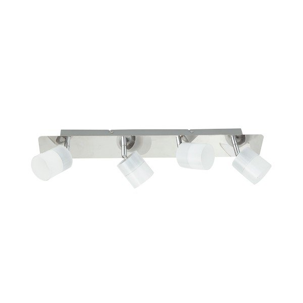 Griestu lampa sudraba krāsā 4 spuldzēm ar LED gaismu SULION Flash