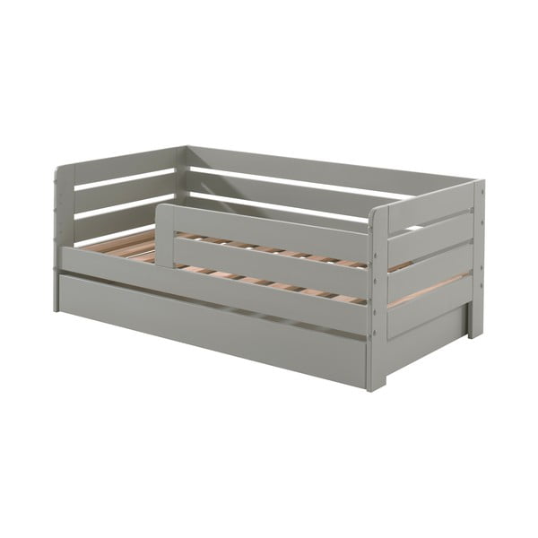 Pelēka bērnu gulta Vipack Kid, 70 x 140 cm-image-2