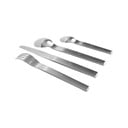 Sudraba krāsas nerūsējošā tērauda galda piederumi (24 gab.) Boldi – FABINI