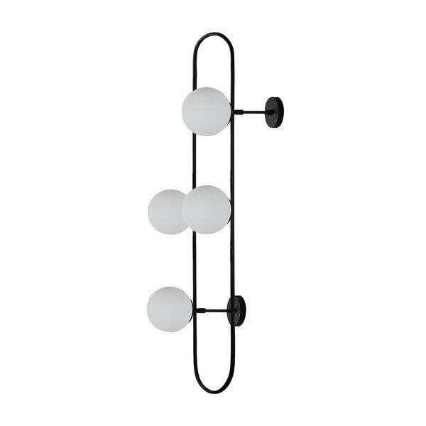 Melna sienas lampa Squid Lighting Elips, augstums 124 cm-image-3