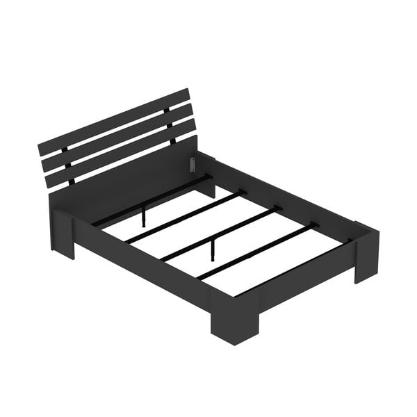 Melna divvietīga gulta 140x190 cm Kutay – Kalune Design