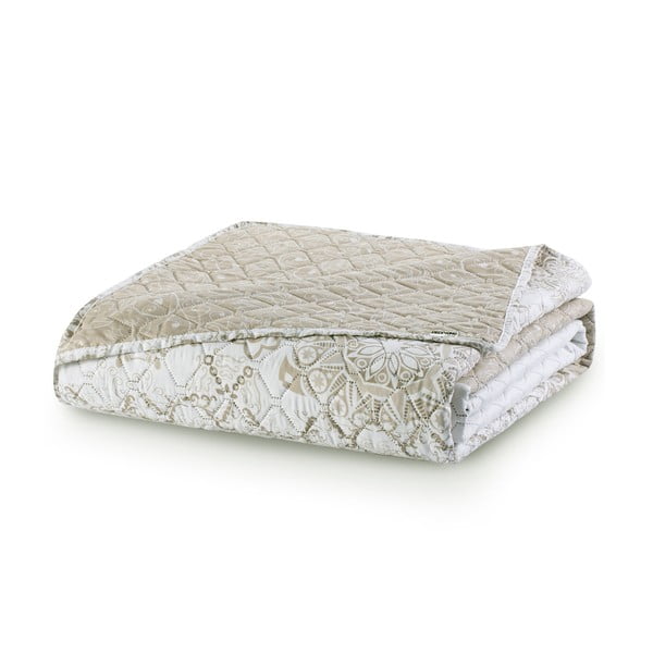 Gaiši brūns divpusējs mikrošķiedras pārklājs DecoKing Malaga, 220 x 240 cm-image-2