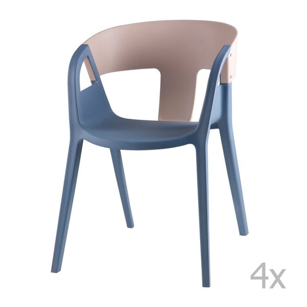 4 pelēki zilu ēdamistabas krēslu komplekts sømcasa Willa