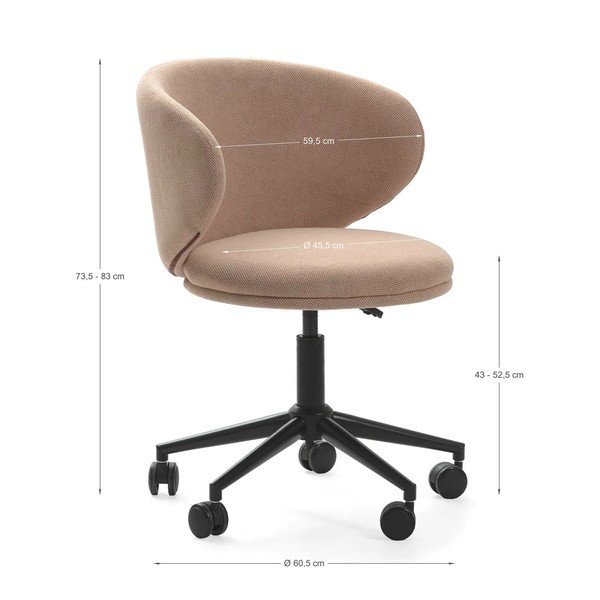 Bēšs biroja krēsls Rush – Marckeric-image-4