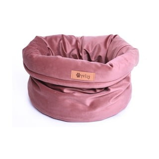 Rozā samta gulta mājdzīvniekiem ø 40 cm Basket Royal – Petsy
