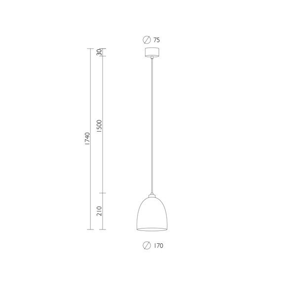 Balta piekaramā lampa ar baltu kabeli un sudraba detaļām Sotto Luce Awa-image-1