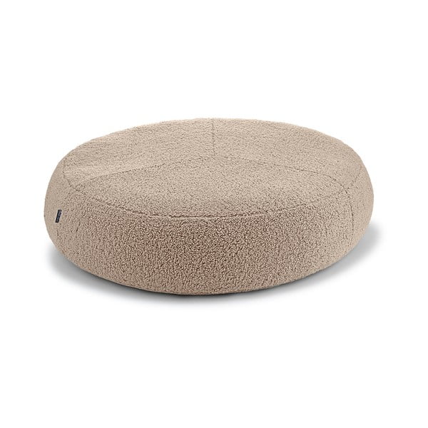 Bēša buklē mājdzīvnieku gulta suņiem ø 70 cm Senso Pouffe Greige S/M – MiaCara