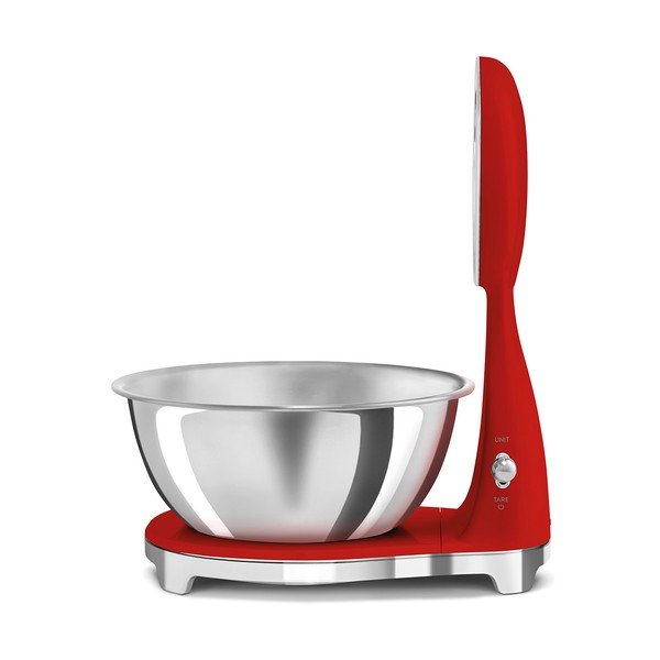 Sarkana plastmasa digitālie virtuves svari – SMEG-image-2