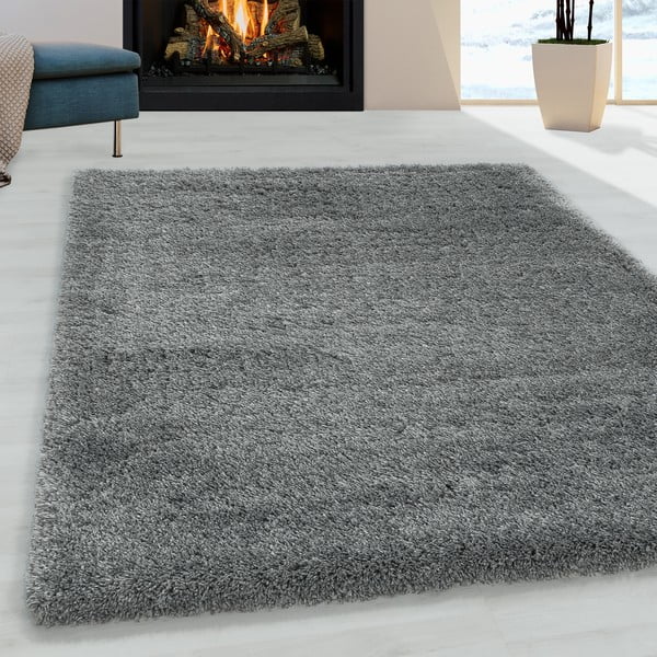 Pelēks paklājs 80x150 cm Fluffy – Ayyildiz Carpets-image-1
