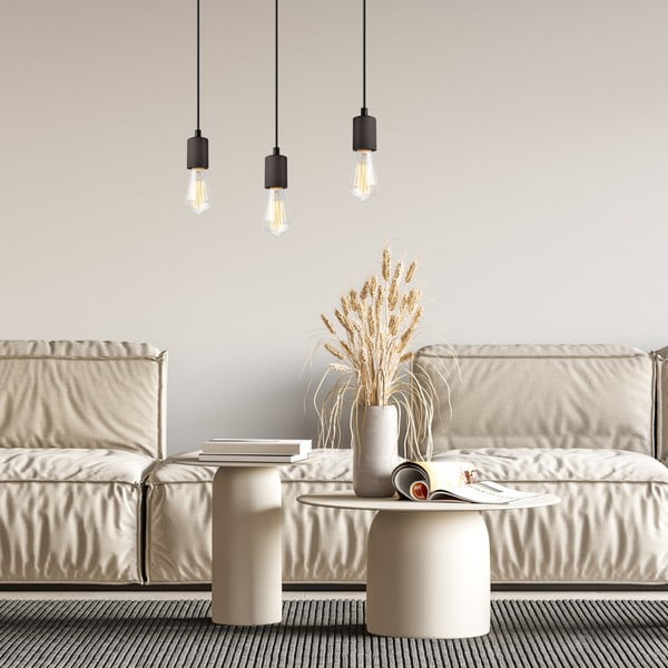 Melna piekaramā lampa Leon – LAMKUR-image-2