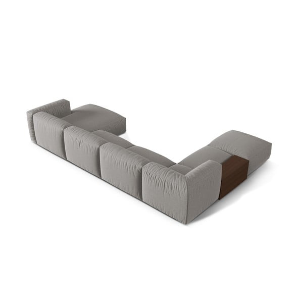 Gaiši pelēks modulārais stūra dīvāns (ar kreiso stūri/U veida) Martina – Micadoni Home-image-2