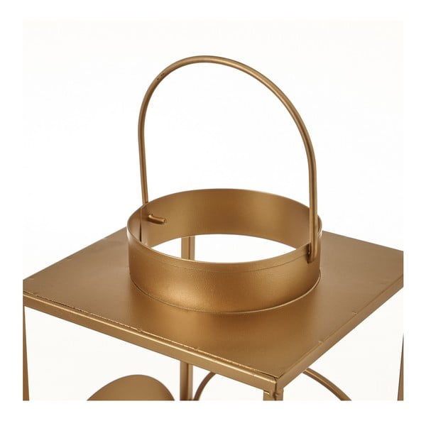 Metāla laterna zelta krāsā Casa Selección, augstums 35 cm-image-1