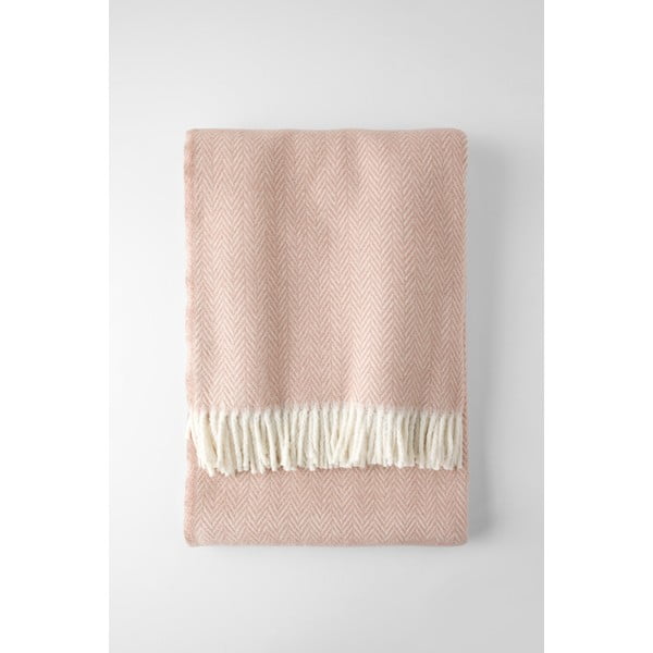 Rozā pleds ar kokvilnu Euromant Skyline, 140 x 180 cm