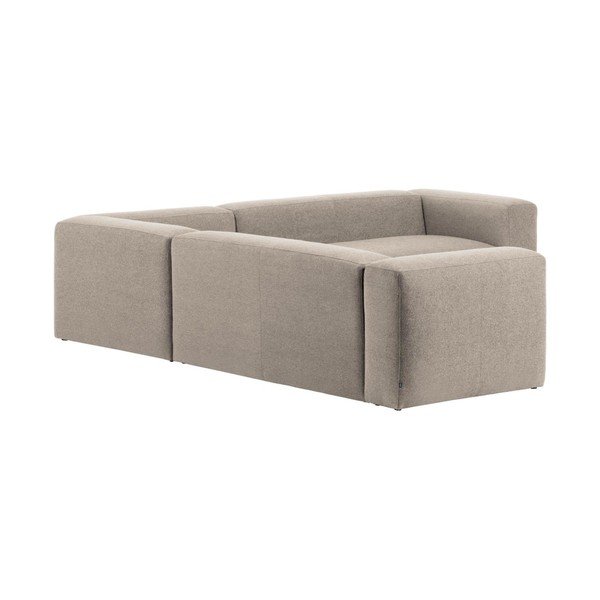 Bēšs stūra dīvāns no šenila auduma Blok – Kave Home-image-4