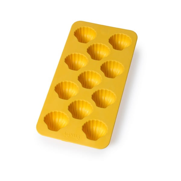 Dzeltena silikona ledus veidne Lékué Shell, 11 kubi