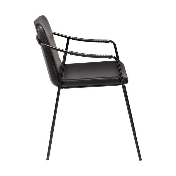 Melns mākslīgās ādas ēdamistabas krēsls DAN-FORM Denmark Boto-image-2