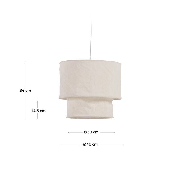 Bēšs auduma abažūrs ø 40 cm Mariela – Kave Home-image-4