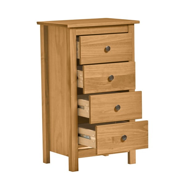 Kumode ar 4 atvilktnēm no dabīga priedes masīvkoka Marckeric Berna-image-2