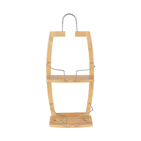 Dabīga toņa bambusa piekarināms vannas istabas plaukts – Compactor-image-2