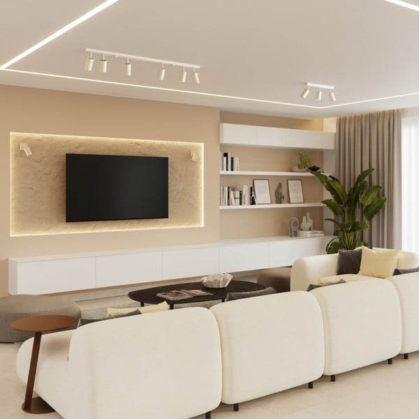 Krēmkrāsas prožektora tipa lampa 6x81 cm Etna – Sollux-image-2