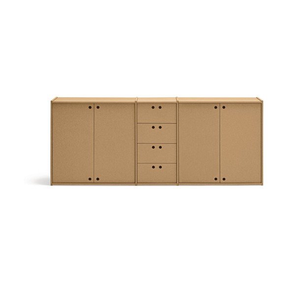 Dabīga toņa kumode 197x80x40 cm Wally – Teulat