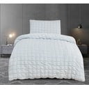 Gaiši pelēka vienguļamā gultas veļa no krepa auduma 140x200 cm Naomi – My House