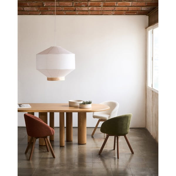 Ēdamgalds ar oškoka imitāciju 105x220 cm Mailen – Kave Home-image-1