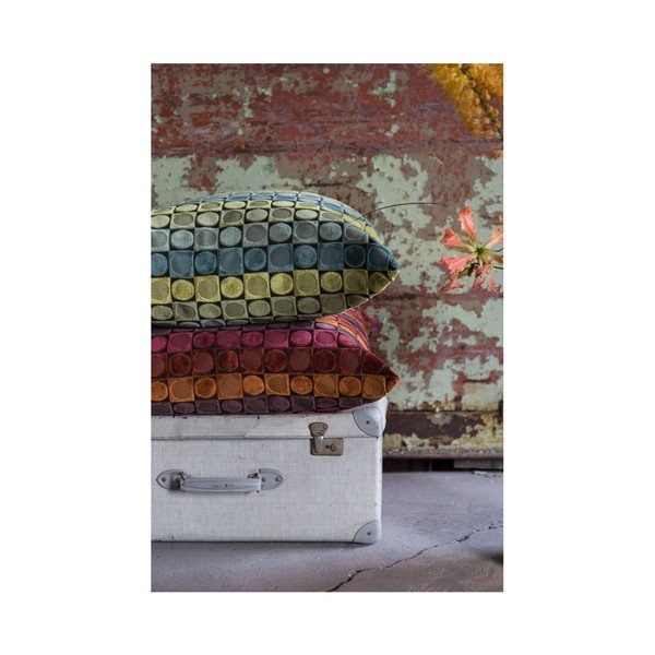 Sarkans/oranžs spilvens Dutchbone Ottava, 45 x 45 cm-image-1