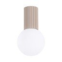 Pelēkbrūna griestu lampa ar stikla abažūru ø 12 cm Orbital – Sollux