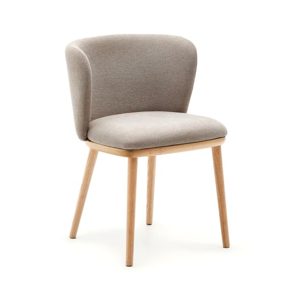 Gaiši brūns polsterēts ēdamistabas krēsls Ciselia – Kave Home