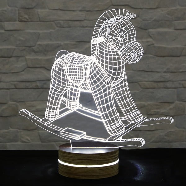 Zirga 3D galda lampa