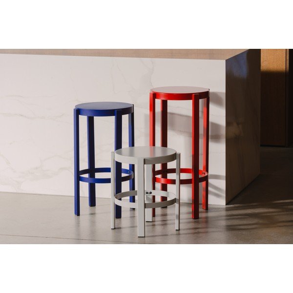 Zila tērauda bāra taburete (sēdekļa augstums 75 cm) Doon – noo.ma-image-3