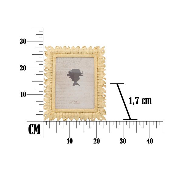 Dzeltens fotorāmis sveķu rāmī Mauro Ferretti Glam Petal, 15 x 20 cm-image-1