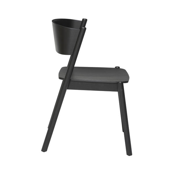 Melna ozola ēdamistabas krēsls Oblique - Hübsch-image-2