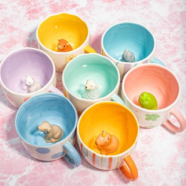 Zila/krēmkrāsas porcelāna krūze 350 ml Surprise Sheep – Sass & Belle-image-1