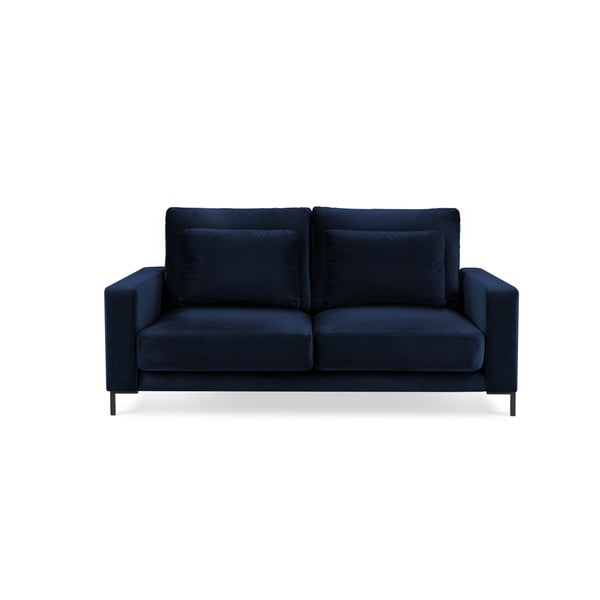 Tumši zils samta divvietīgs dīvāns Interieurs 86 Seine, 158 cm