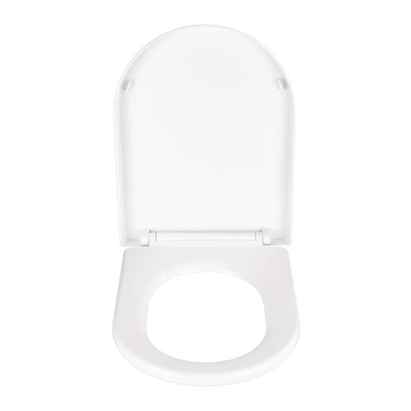 Balts tualetes poda sēdeklis ar vieglu aizvēršanu Wenko Calla, 47 x 35,5 cm-image-2