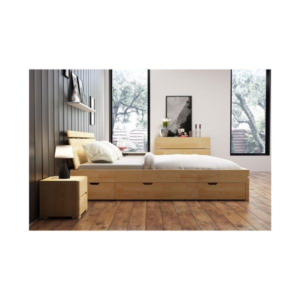Divguļamā gulta no priedes koka ar atvilktni SKANDICA Sparta Maxi, 160 x 200 cm-image-3