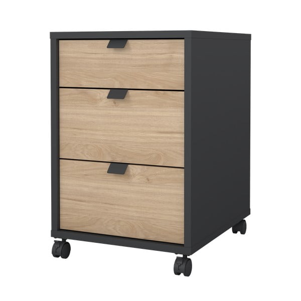 Antracīta pelēks/dabīga toņa skapītis ar ozolkoka imitāciju 41x61 cm Sign – Tvilum-image-4