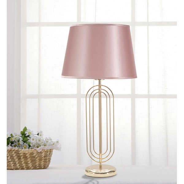 Rozā galda lampa Mauro Ferretti Krista, augstums 64 cm-image-1