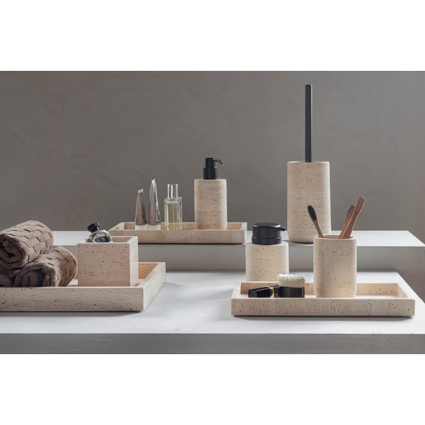 Bēšs akmens ziepju dozators 250 ml Travertine – Mette Ditmer Denmark-image-1