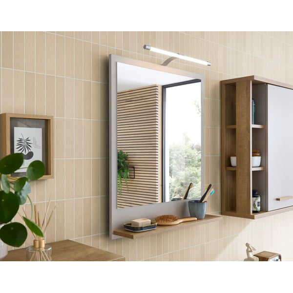 Sienas spogulis ar plauktu 60x74,5 cm Quickset 966 – Pelipal-image-1