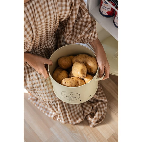 Tērauda pārtikas uzglabāšanas konteiners kartupeļiem – Esschert Design-image-1