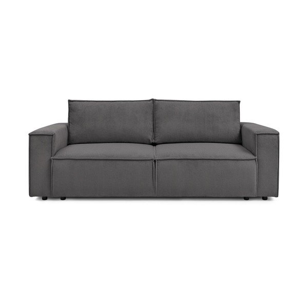 Tumši pelēks velveta salokāms dīvāns 245 cm Nihad – Bobochic Paris
