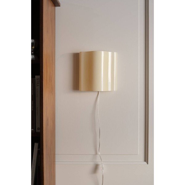 Bēša stikla sienas lampa ar vadu Europa – Jotex-image-2